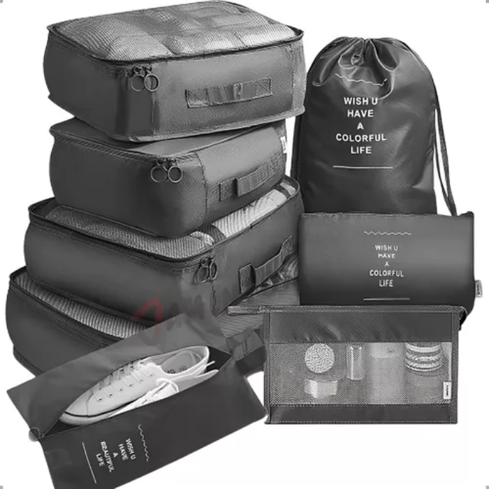 NUEVO KIT DE BOLSAS PARA VIAJE X 8 PIEZAS