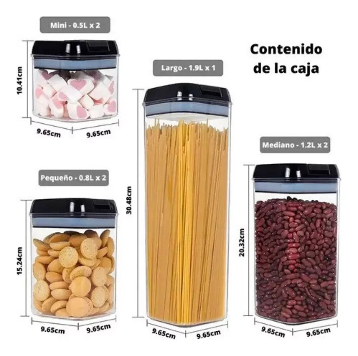 SET DE 7 CONTENEDORES HERMÉTICOS